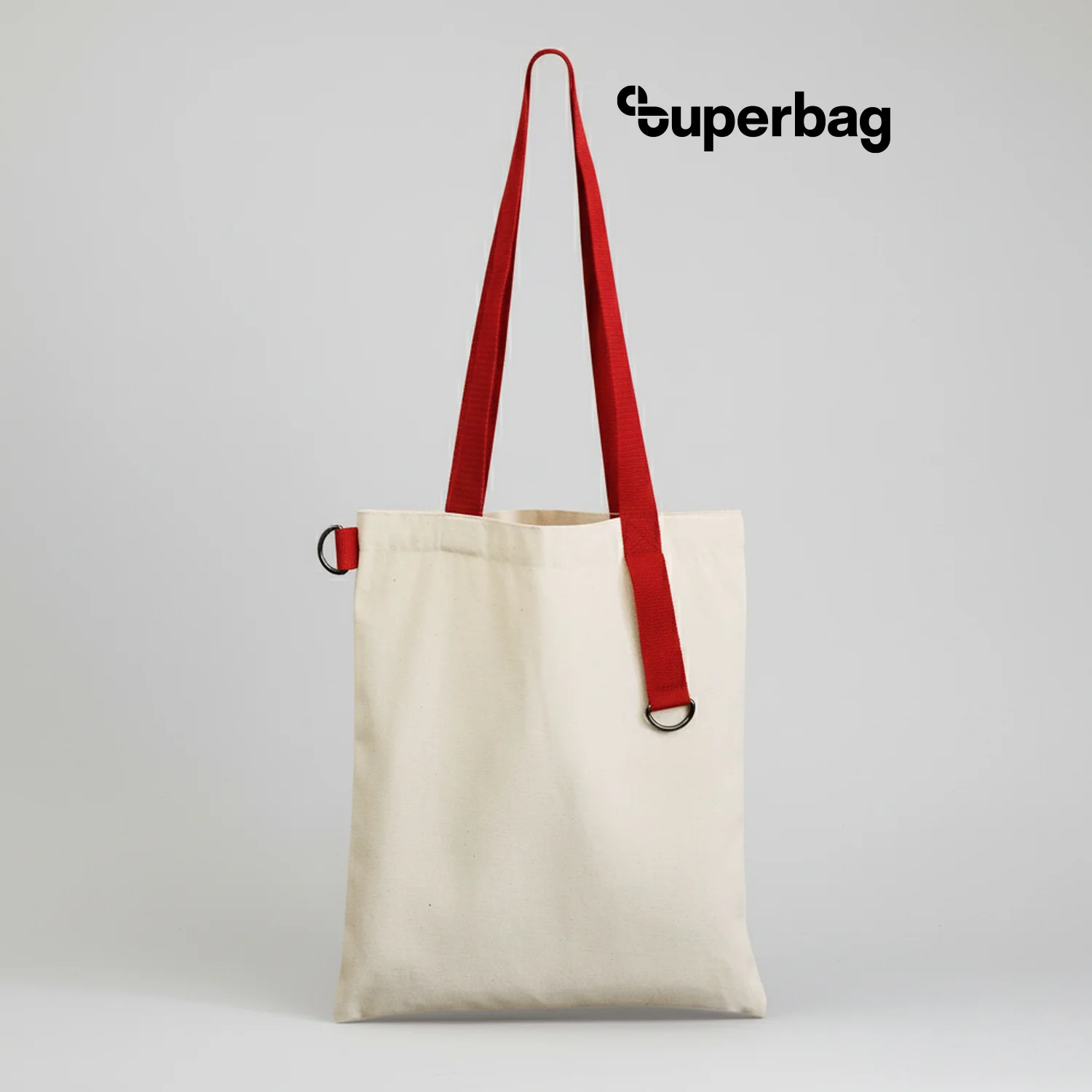 Шоппер Superbag неокрашенный с красным - фото 2