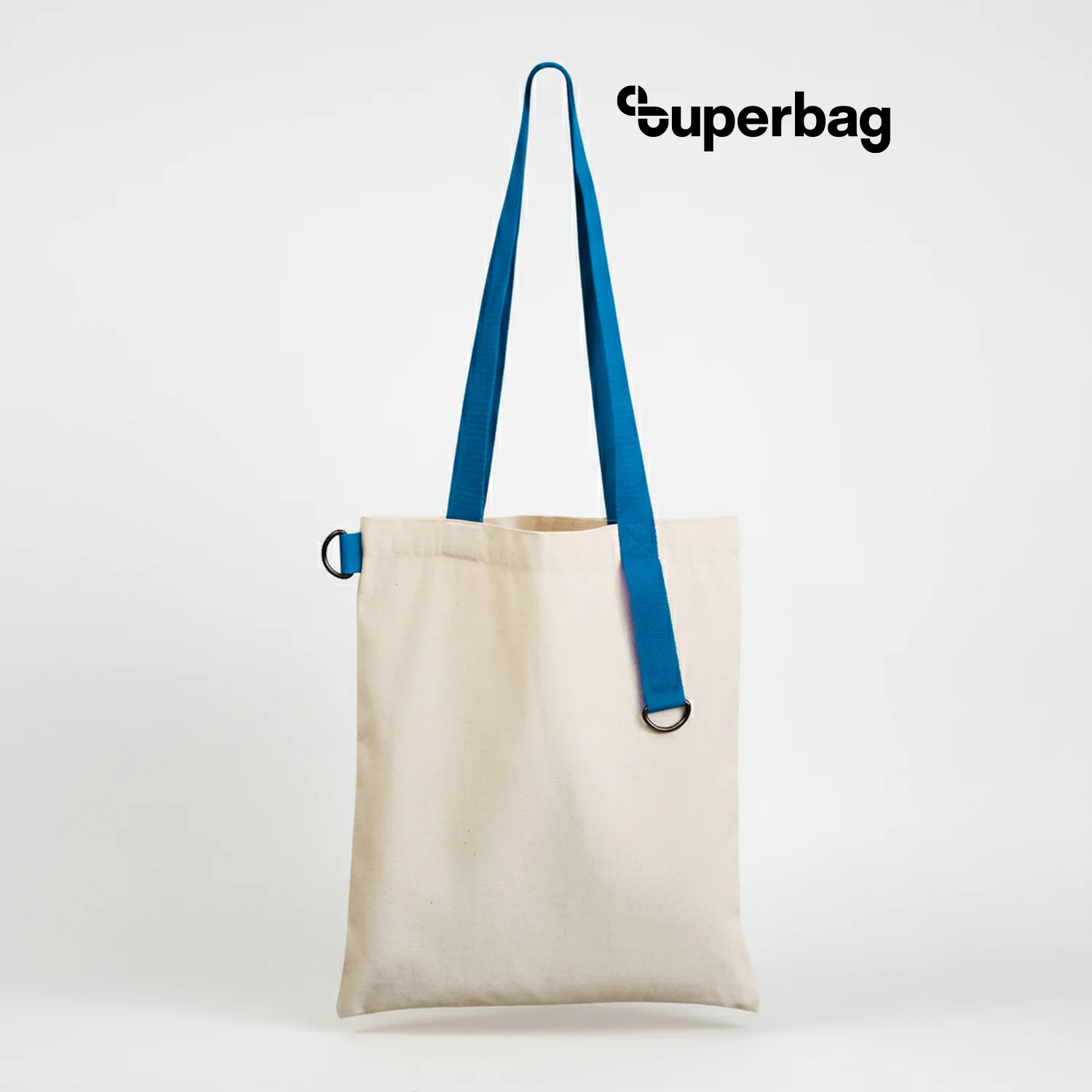 Шоппер Superbag неокрашенный с голубым - фото 2