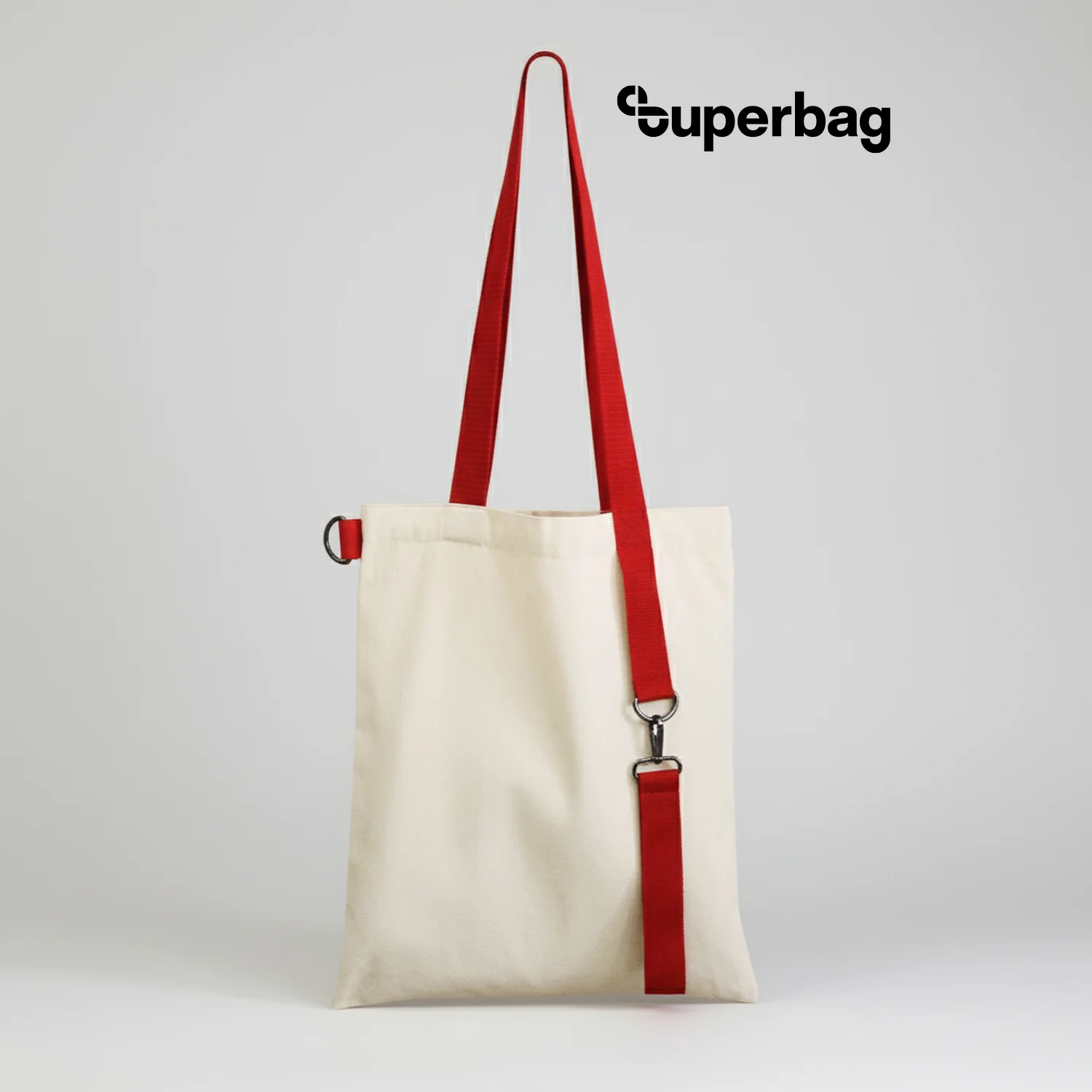 Шоппер Superbag с ремувкой 4sb неокрашенный с красным - фото 2