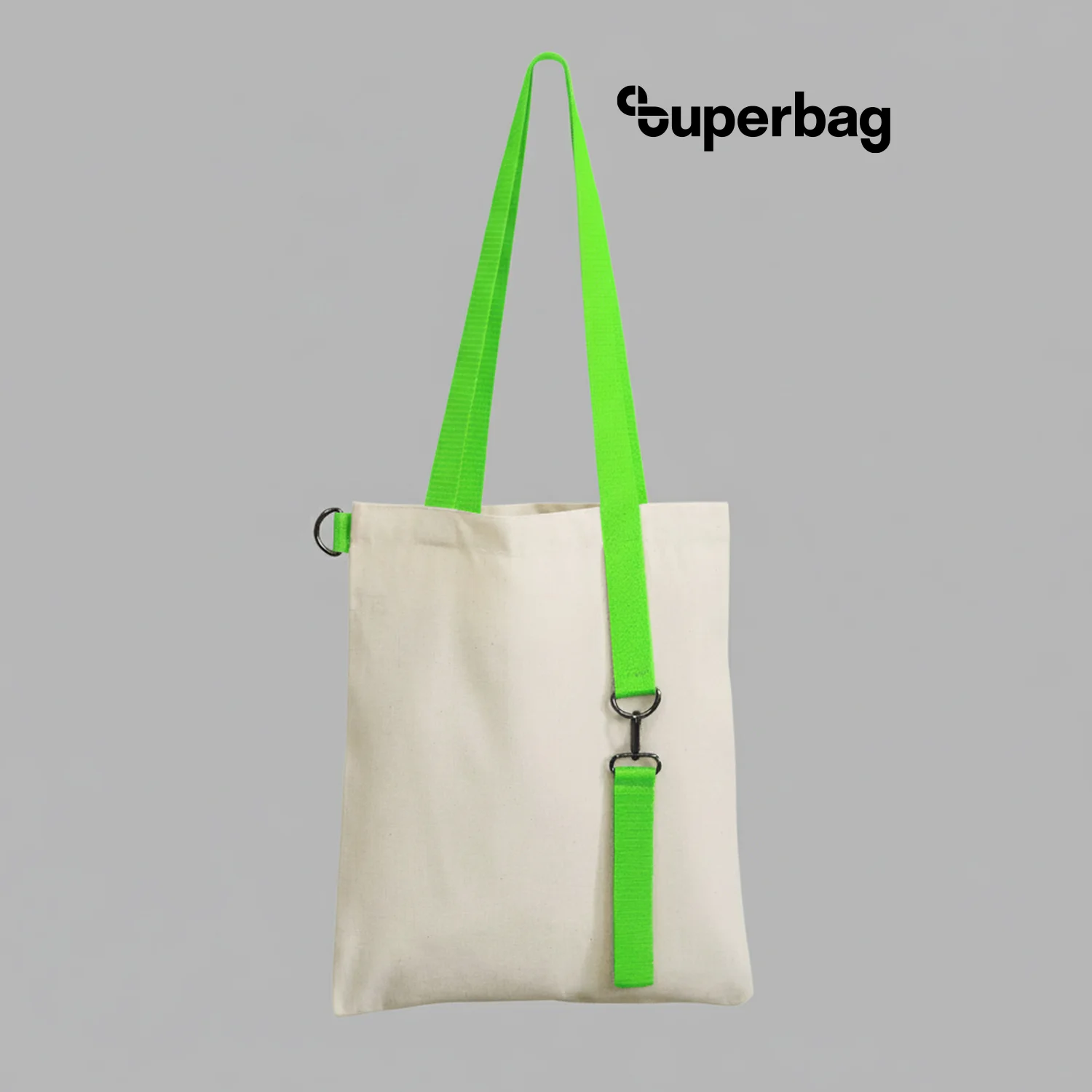 Шоппер Superbag с ремувкой 4sb неокрашенный с салатовым - фото 2