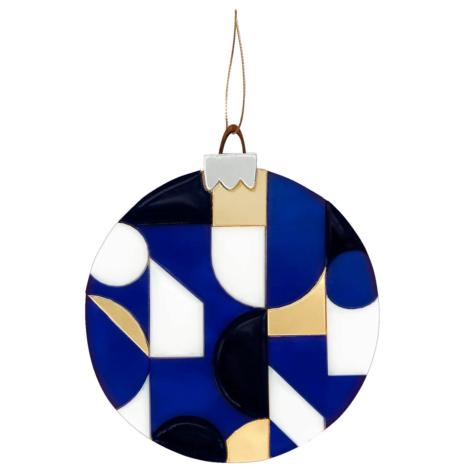 Ёлочное украшение Хундертвассер коллекция ARTS`ME синий с белым и с золотом - фото 2