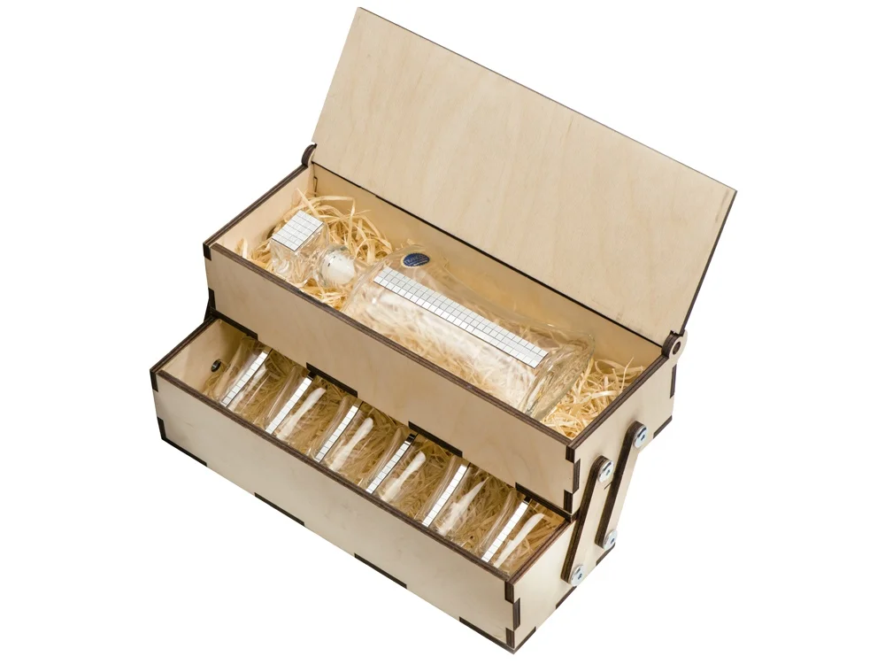 Набор для водки Матрица прозрачный/серебристый 200 мл 6 х 25 - фото 2