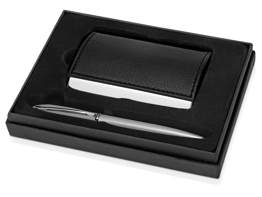 Подарочный набор Партнер черный серебристый - фото 2