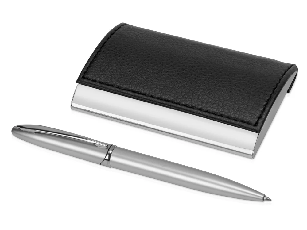 Подарочный набор Партнер черный серебристый - фото 3