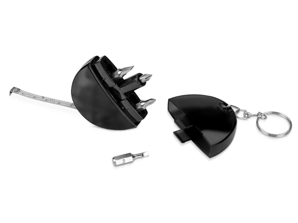 Брелок-рулетка «Кристалл», 1м, черный, 1м - фото 3