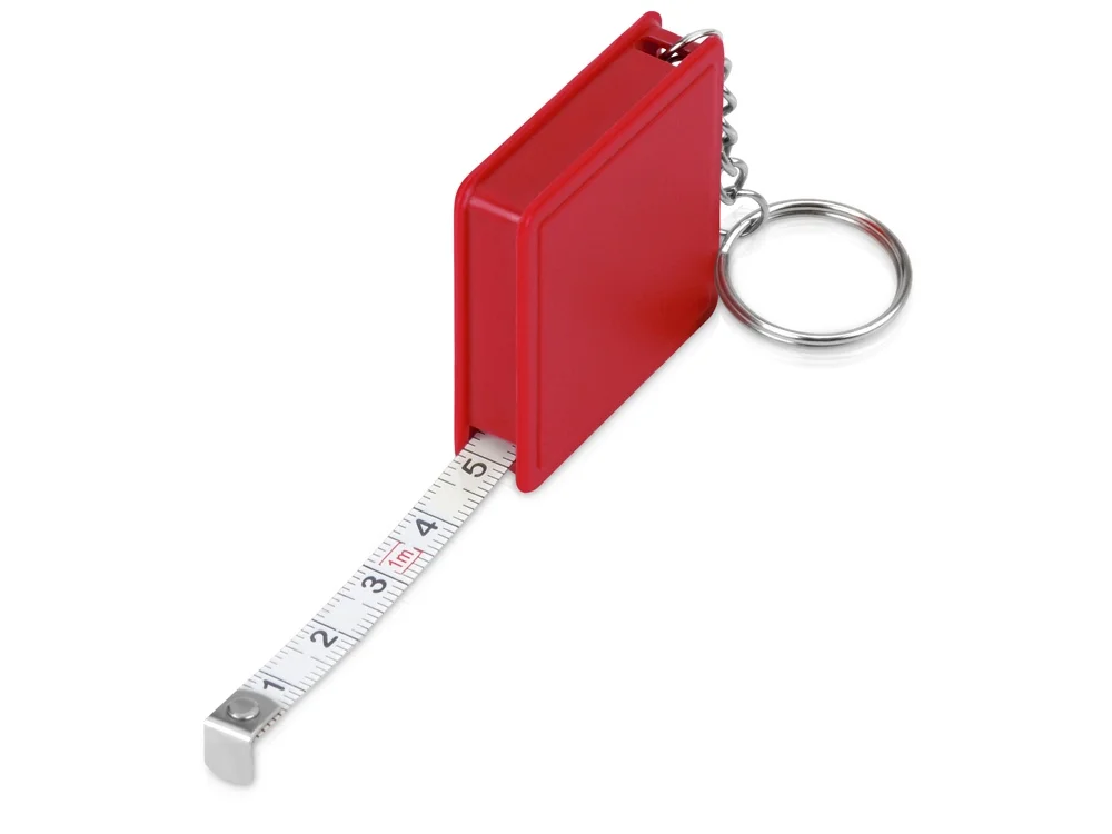 Брелок-рулетка Дюйм 1м красный/серебристый 1м - фото 2