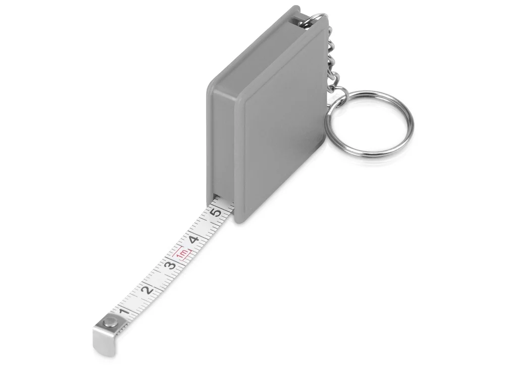 Брелок-рулетка Дюйм 1м серый/серебристый 1м - фото 2