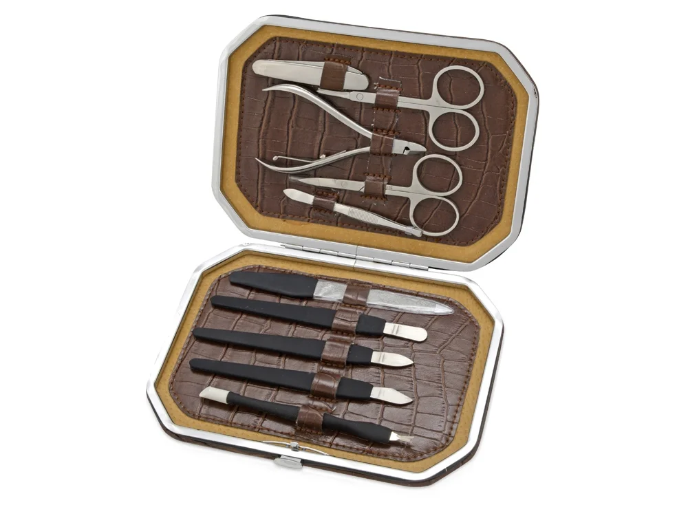 Маникюрный набор Белла коричневый черный серебристый - фото 2