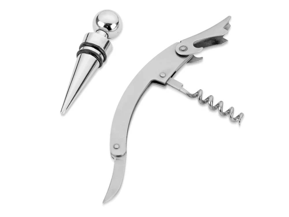 Подарочный набор для вина Роверето черный серебристый - фото 2