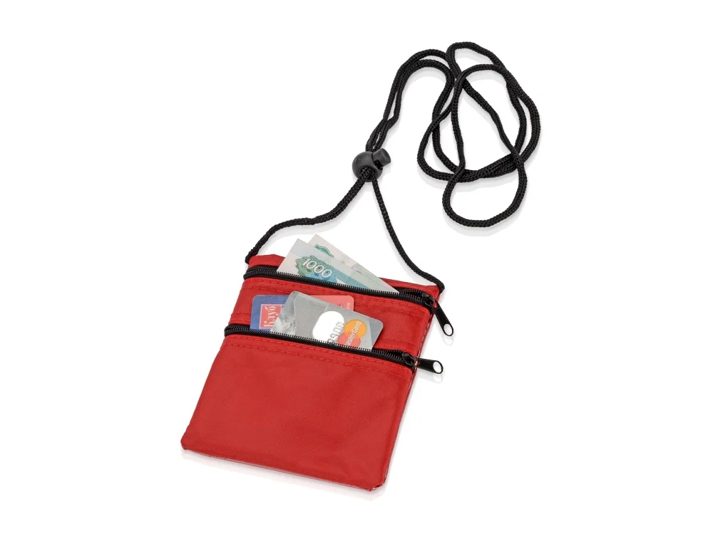Нагрудный кошелек Путешествие красный - фото 2