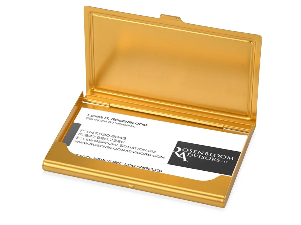 Визитница Lexx золотистый матовый - фото 2