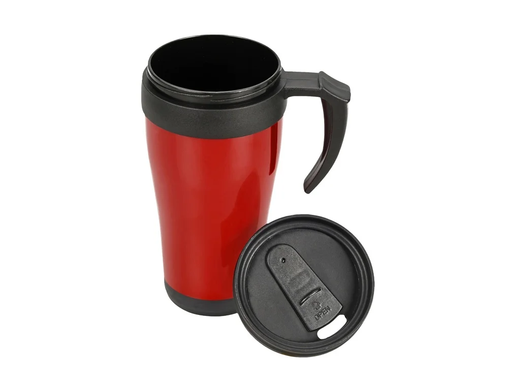 Термокружка Silence красный/черный 350 мл - фото 2