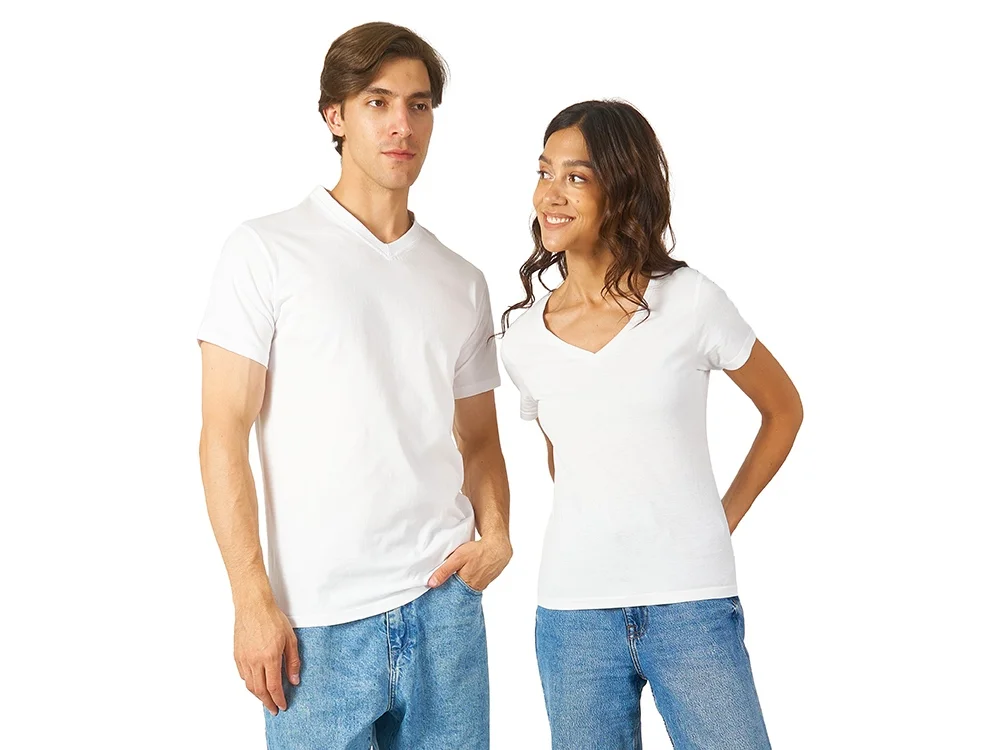 Футболка Heavy Super Club женская с V-образным вырезом белый M - фото 5