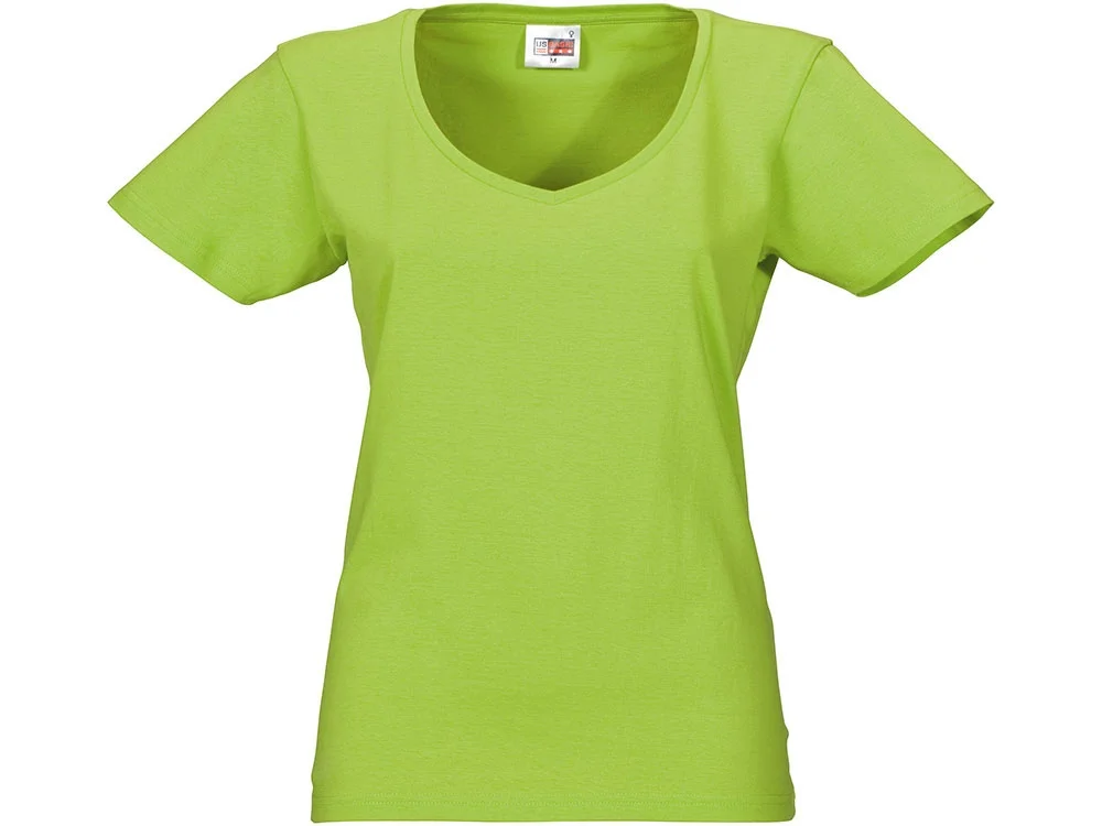 Футболка Heavy Super Club женская с V-образным вырезом зеленое яблоко M - фото 7