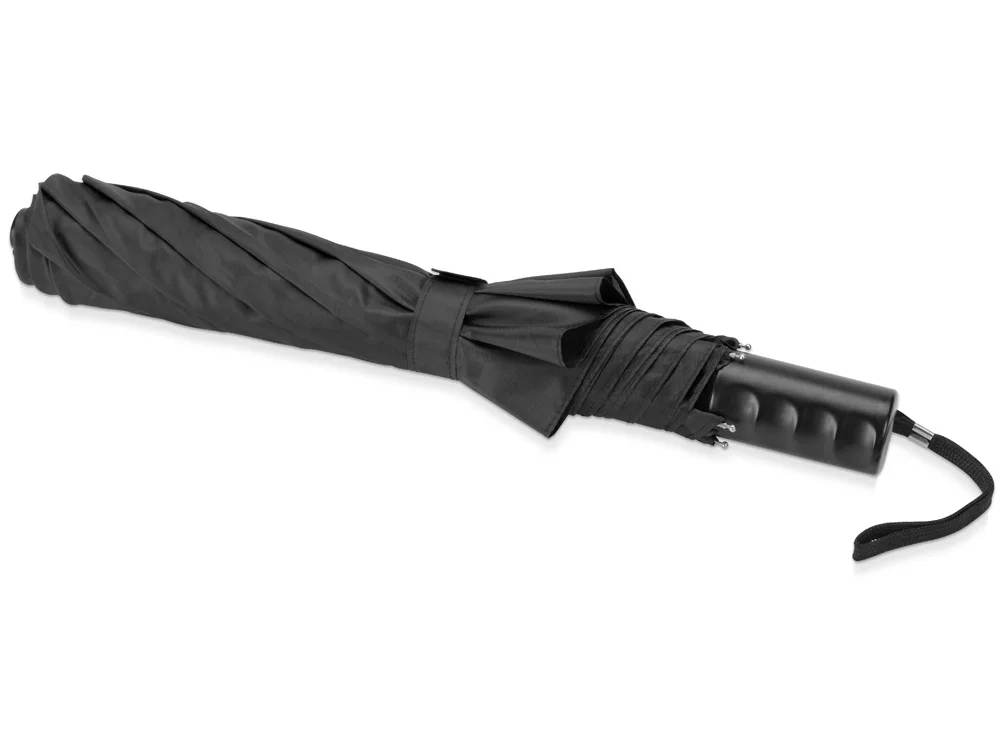 Зонт складной «Андрия», черный/серебристый - фото 3