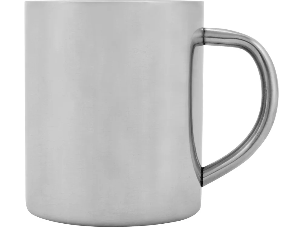 Стальная кружка с двойными стенками Эри серебристый глянцевый 360 мл - фото 2