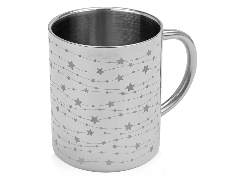 Стальная кружка с двойными стенками Эри серебристый глянцевый 360 мл - фото 4