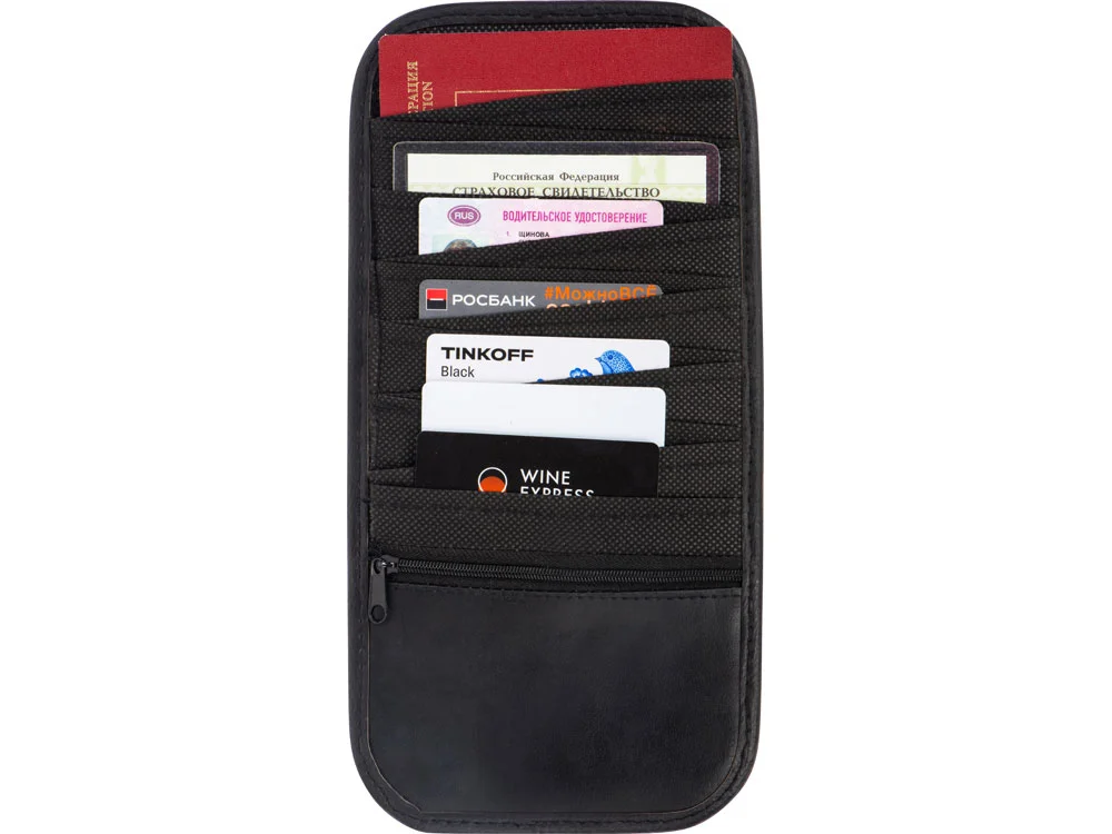 Органайзер на козырек автомобиля, черный - фото 7