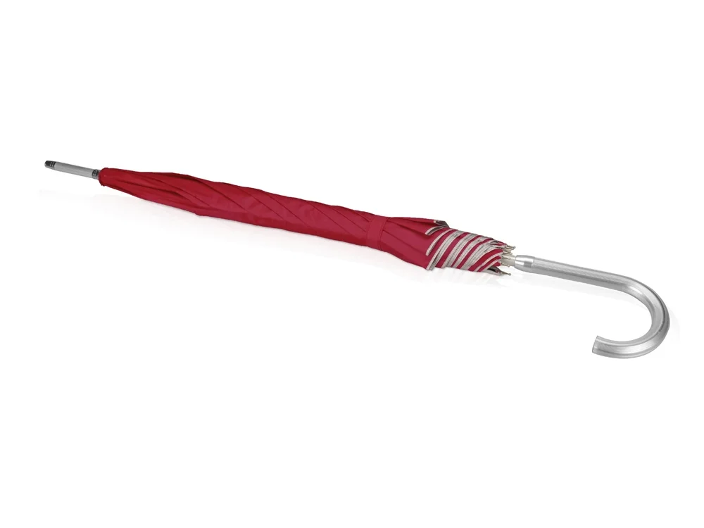 Зонт-трость Майорка красный/серебристый - фото 2