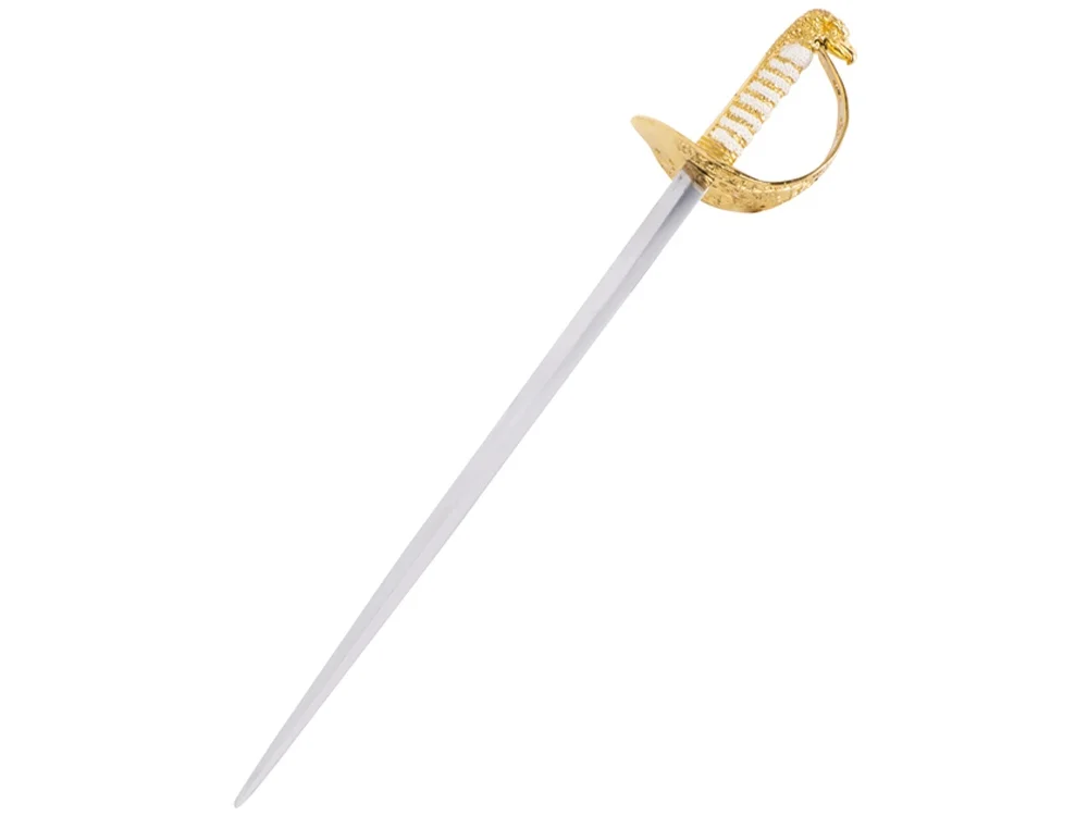 Нож для вскрывания конвертов в виде рапиры, серебристый, золотистый - фото 3