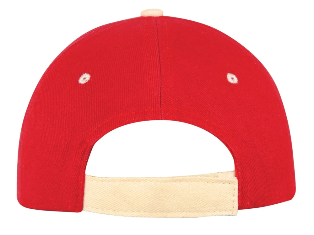 Бейсболка «New Castle», красный/натуральный - фото 7