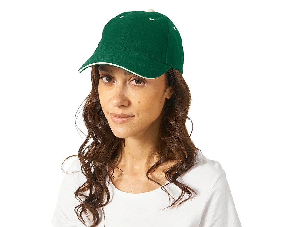 Бейсболка New Castle зеленый/натуральный - фото 3