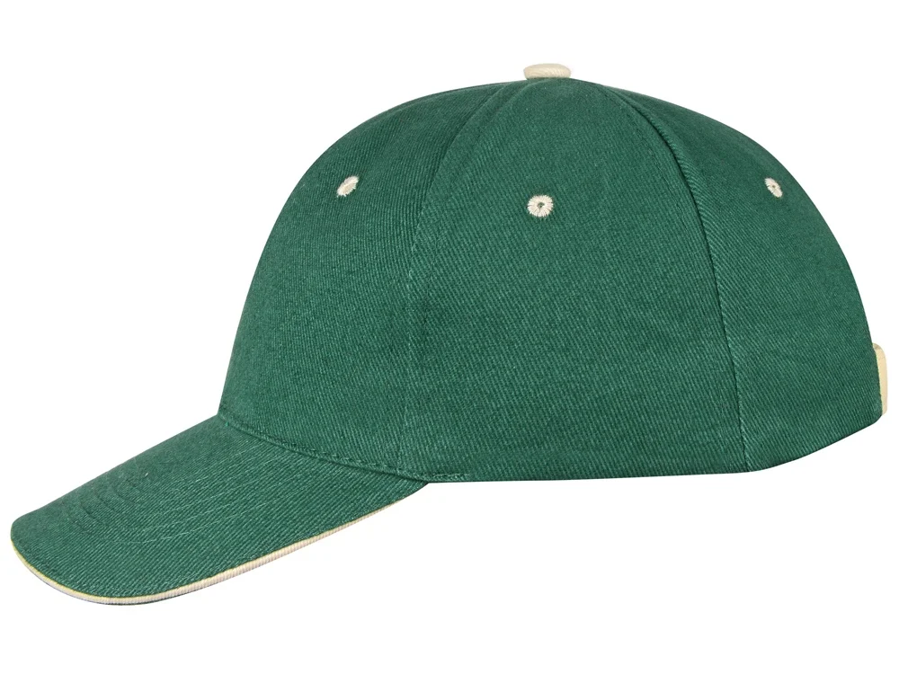 Бейсболка New Castle зеленый/натуральный - фото 6
