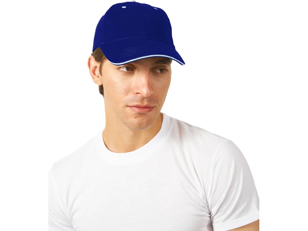 Бейсболка «New Castle», классический синий/натуральный - фото 2