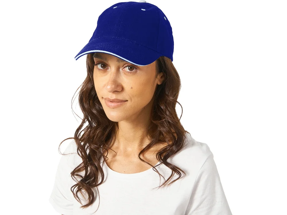 Бейсболка «New Castle», классический синий/натуральный - фото 3