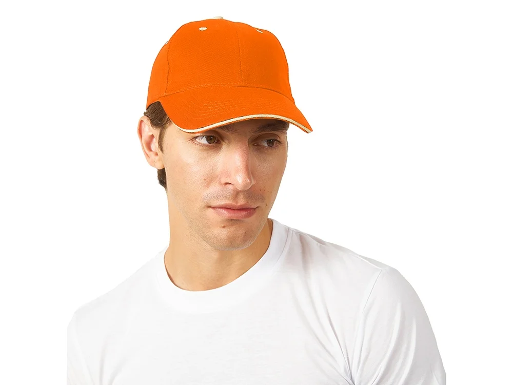 Бейсболка «New Castle», оранжевый/белый - фото 2