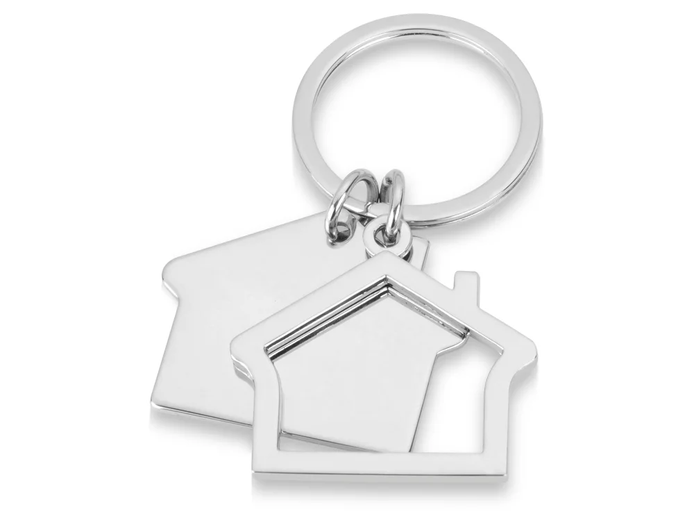 Брелок Избушка серебристый глянцевый