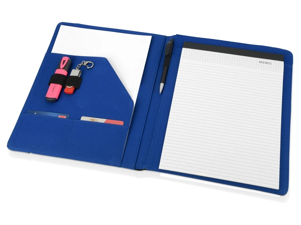 Папка для документов «Делос», черный/синий - фото 2