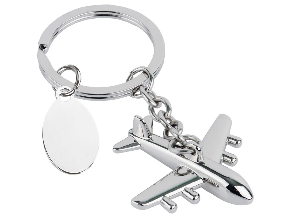 Брелок Самолет серебристый