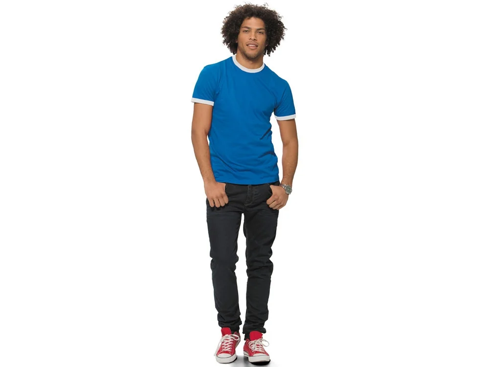 Футболка Adelaide мужская небесно-синий/белый S - фото 6