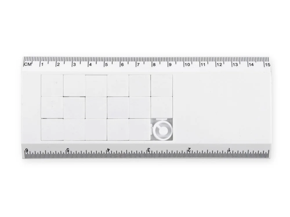 Линейка с игрой «Пятнашки», белый - фото 2