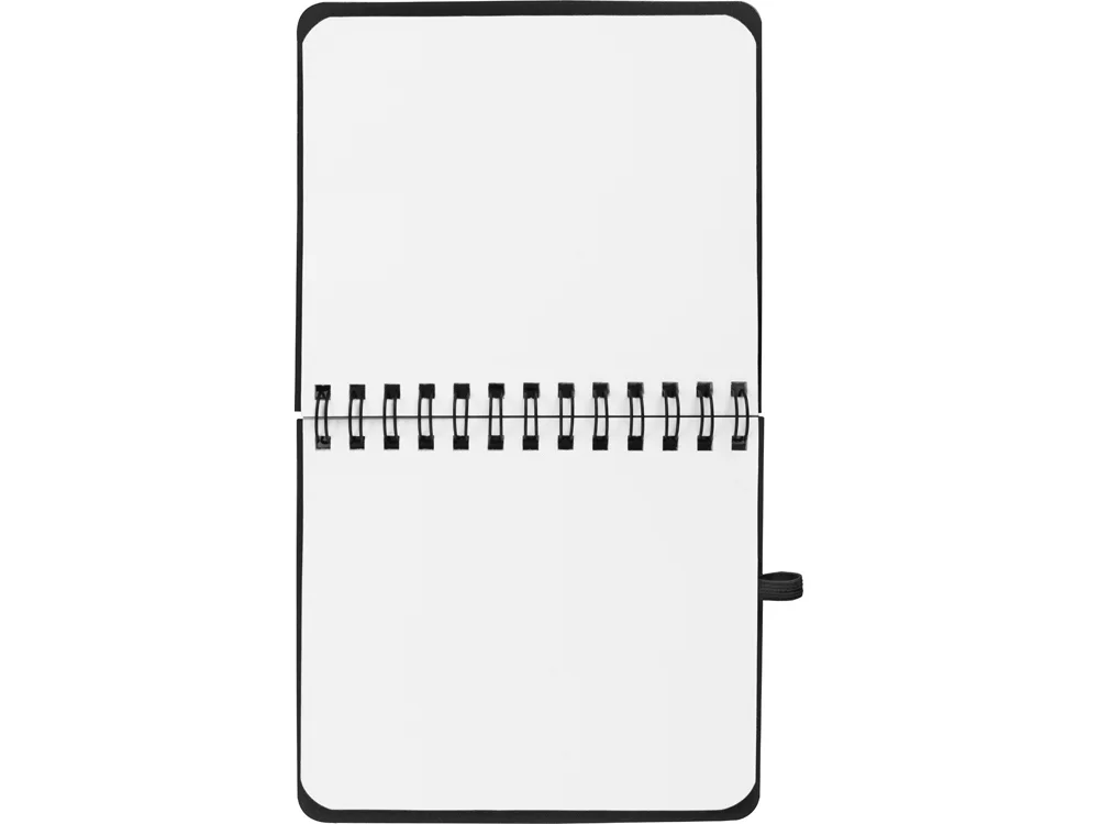 Блокнот А6 Журналист с ручкой черный - фото 4