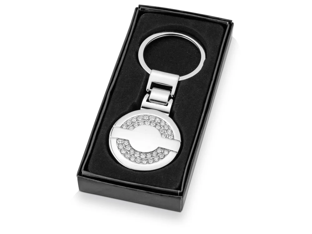 Брелок Стразы серебристый - фото 2