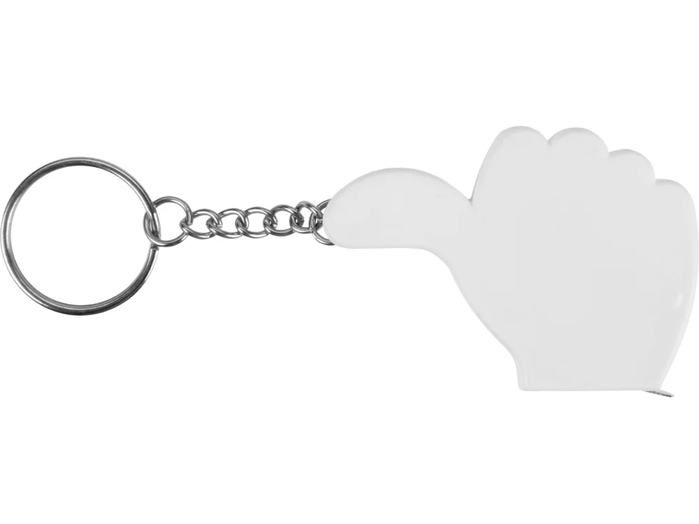 Брелок-рулетка Like 1м белый/серебристый 1м - фото 3