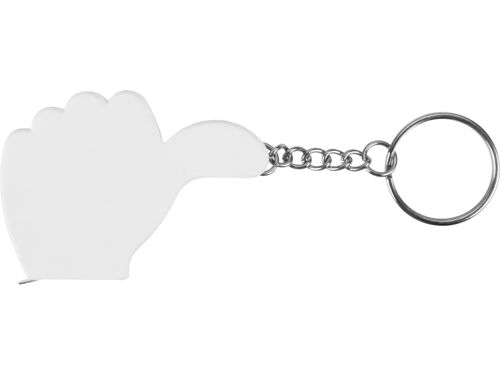 Брелок-рулетка Like 1м белый/серебристый 1м - фото 4