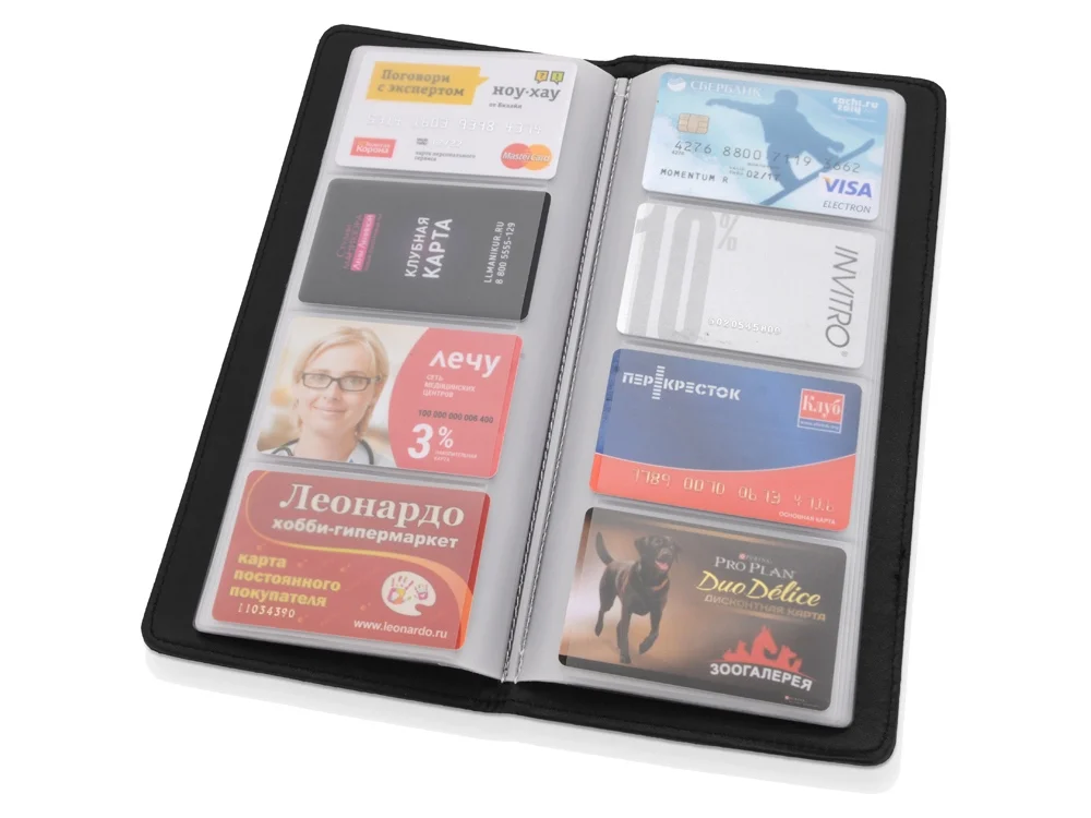 Визитница «Мерилин» на 160 визиток, черный - фото 2