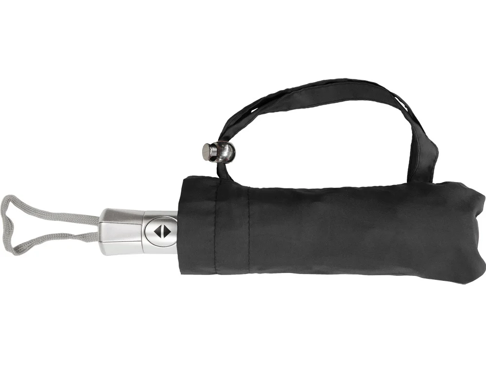 Зонт складной Леньяно черный/серебристый - фото 6