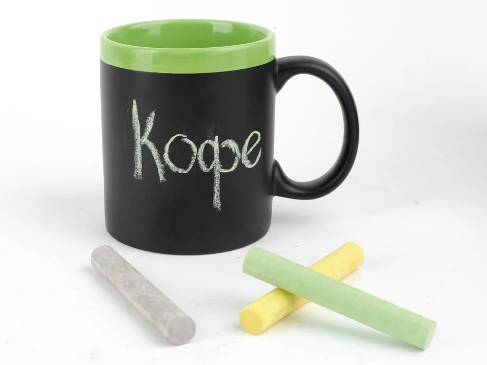 Кружка с покрытием для рисования мелом «Да Винчи», черный/зеленый, 320 мл - фото 2