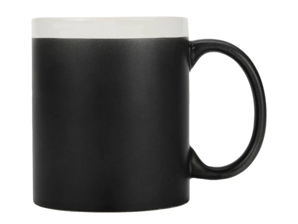 Кружка с покрытием для рисования мелом Да Винчи черный/белый 320 мл - фото 3