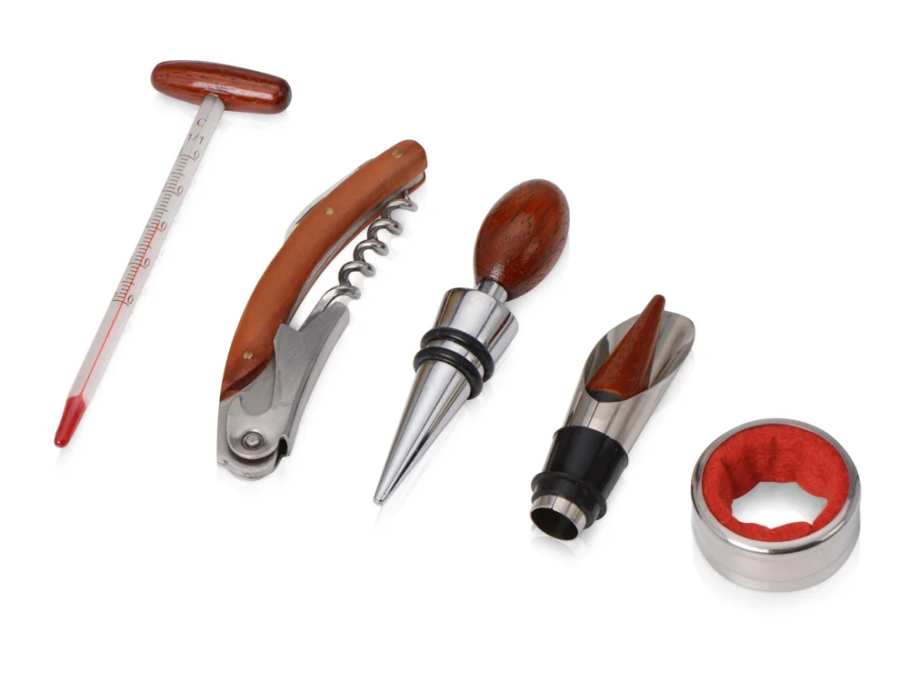 Подарочный набор для вина «Кот-де-Блан», коричневый/серебристый - фото 3