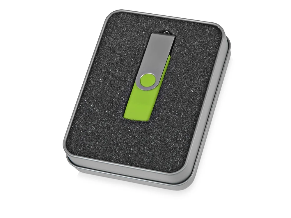 Подарочная коробка для флешки Сиам серебристый - фото 2