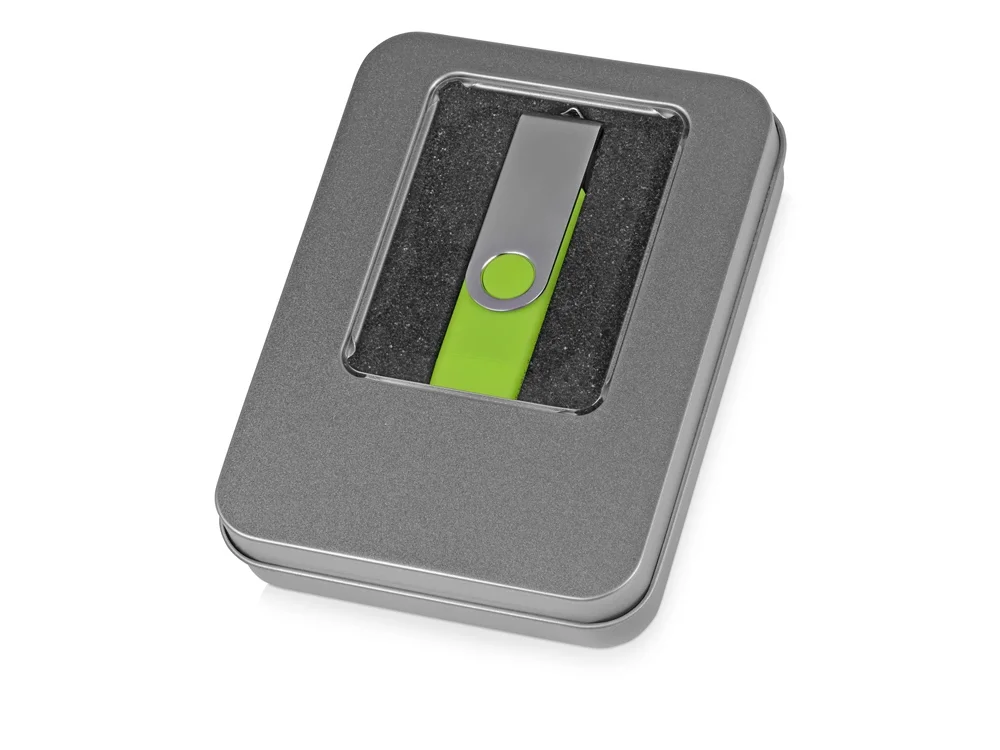 Подарочная коробка для флешки Сиам серебристый - фото 3