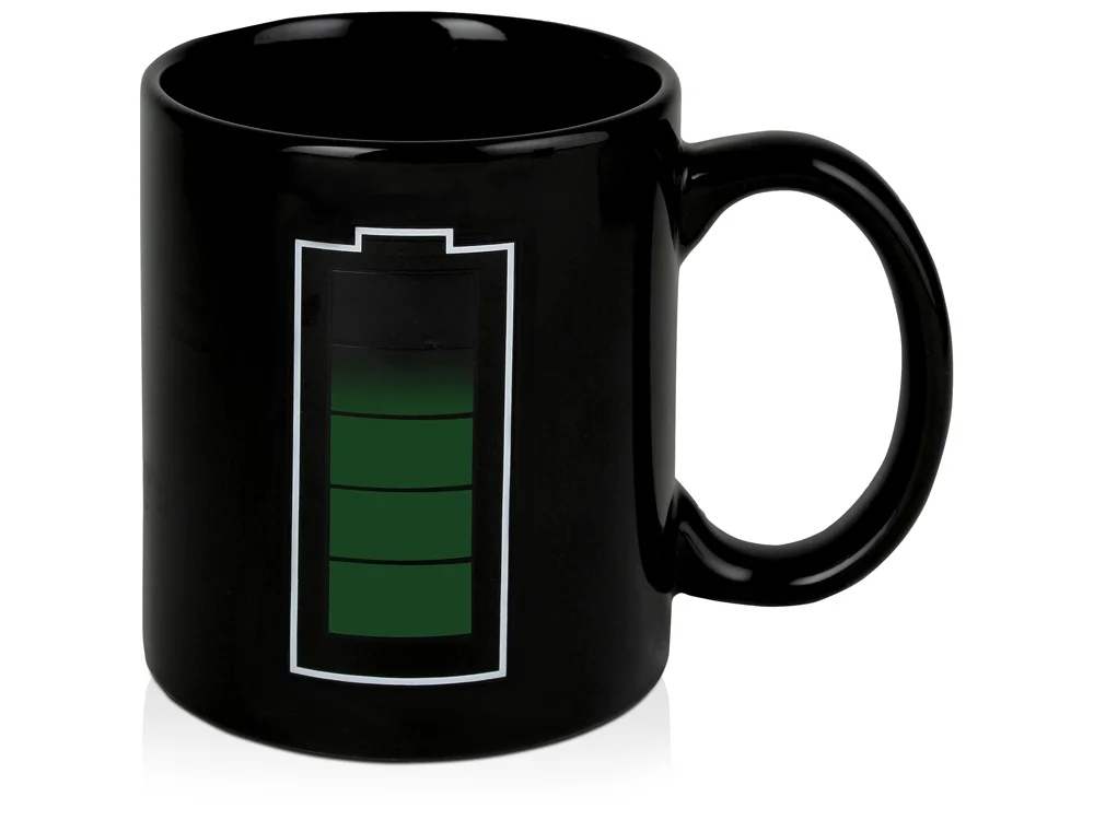 Кружка Зарядка черный 320 мл