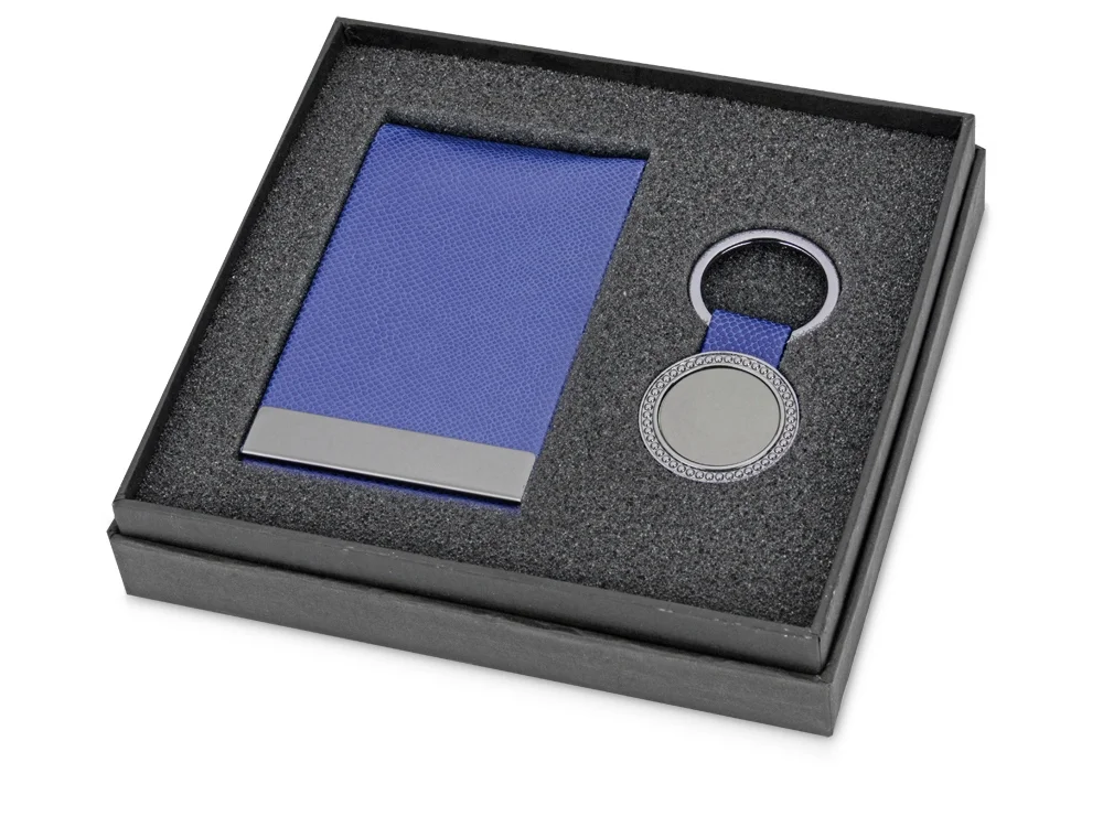 Подарочный набор Аллен синий/серебристый