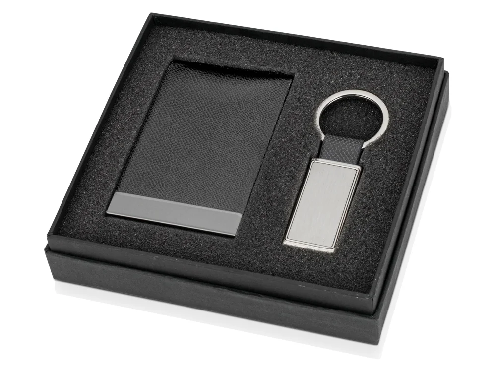 Подарочный набор Лонгвью черный/серебристый