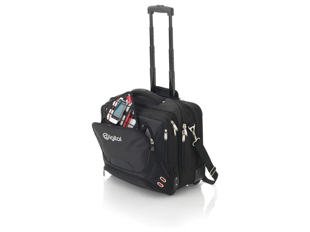 Чемодан на колесиках черный - фото 2